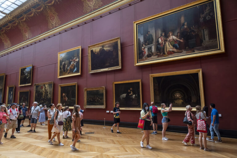 France, Paris, 2022-07-14. The Louvre Museum, located in the heart of Paris, is one of the world's most famous art museu
