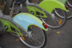 France, Paris, 2026-08-22. Velib' bicycles in Paris. Velib' Metropole, launched in 2007, is one of the main bike-sharing
