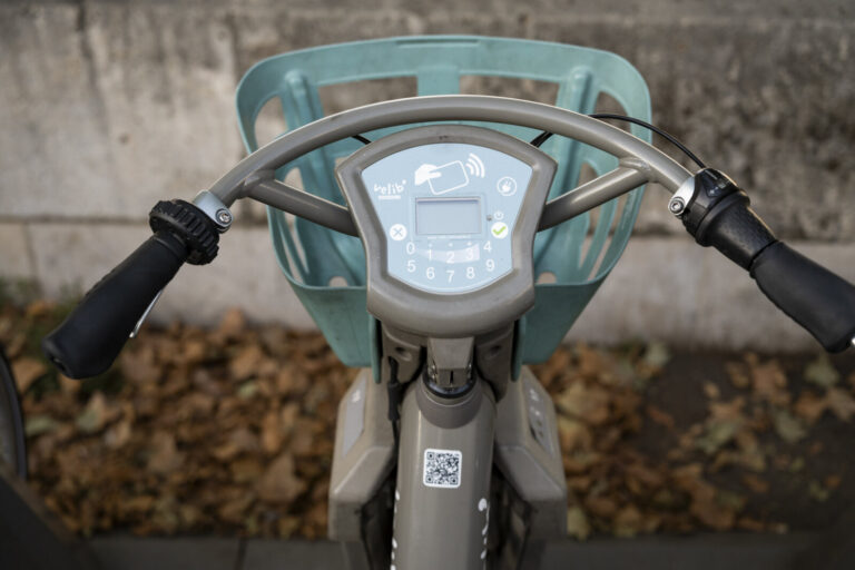 France, Paris, 2026-08-22. Velib' bicycles in Paris. Velib' Metropole, launched in 2007, is one of the main bike-sharing