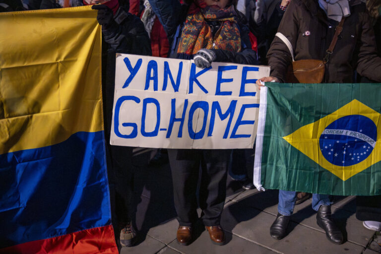 France, Paris, 2026-01-03. Demonstrations this evening in Paris, at Place de la Republique, in response to the historic 