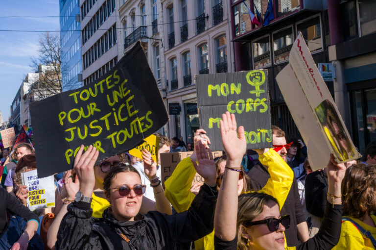 France, Lille, 2025-03-08. The 8 March Collective is organising a march for equality between men and women but also for 