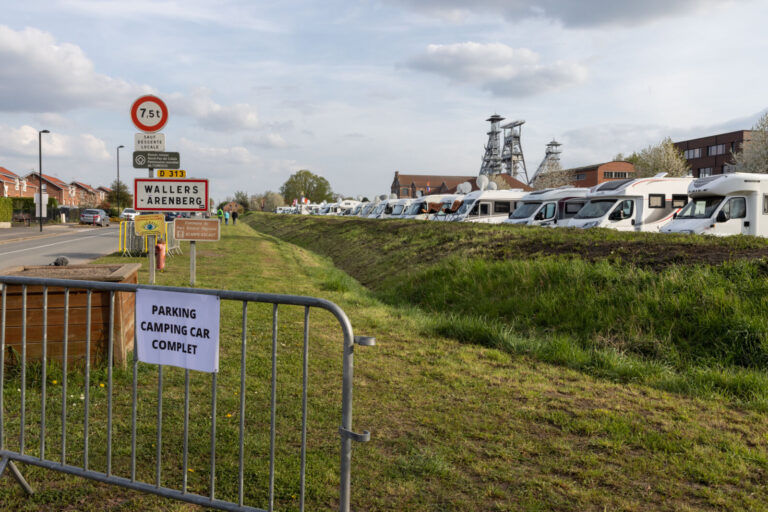 France, Wallers Arenberg, Hauts-de-France), 2022-04-15. Of the total distance of 257.2km, the riders of the 119th editio