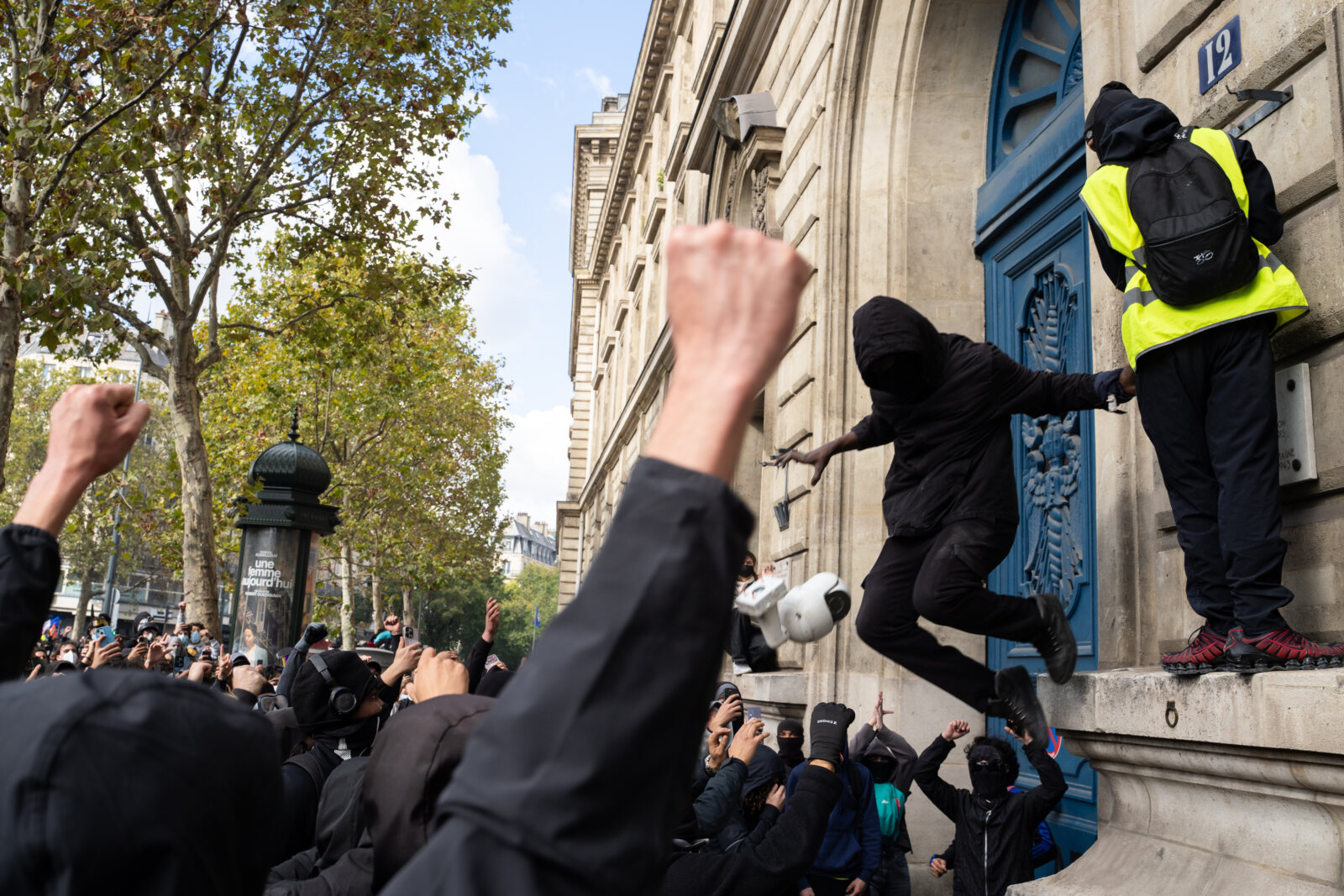 France, Paris, 2026-10-17. National day of mobilization against rising fuel prices and the cost of living, Place de la R