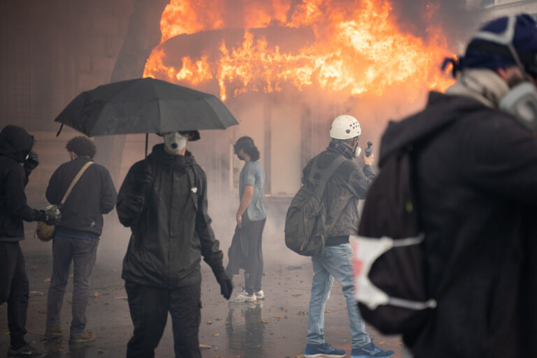 France, Paris, 2026-10-17. National day of mobilization against rising fuel prices and the cost of living, Place de la R