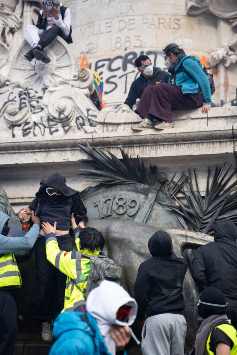 France, Paris, 2026-10-17. National day of mobilization against rising fuel prices and the cost of living, Place de la R