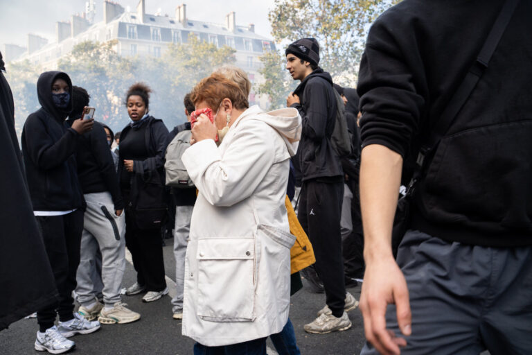 France, Paris, 2026-10-17. National day of mobilization against rising fuel prices and the cost of living, Place de la R