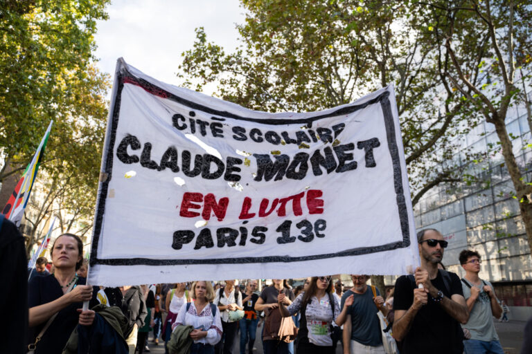 France, Paris, 2026-10-13. High school students, university students and unions march in Paris during the fifth national