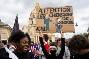France, Paris, 2026-10-13. High school students, university students and unions march in Paris during the fifth national