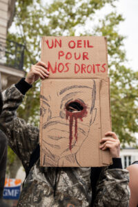France, Paris, 2026-10-13. High school students, university students and unions march in Paris during the fifth national