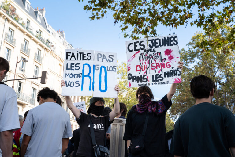 France, Paris, 2026-10-06. High school students, university students and unions march in Paris during the third national
