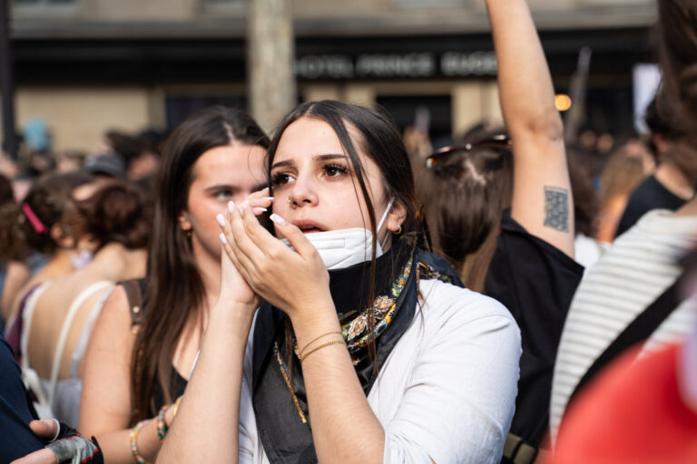 France, Paris, 2026-10-06. High school students, university students and unions march in Paris during the third national