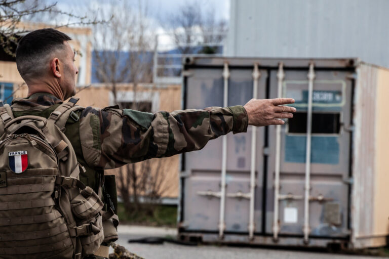 France, Valence, 2024-02-24. The operational reserve of the french army is trained for combat. Photograph by Milena BERN