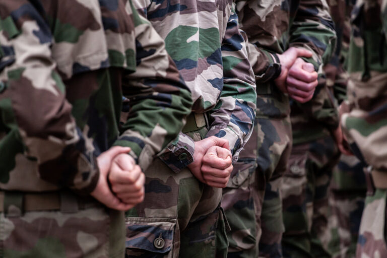 France, Valence, 2024-02-25. The operational reserve of the french army is trained for combat. Photograph by Milena BERN