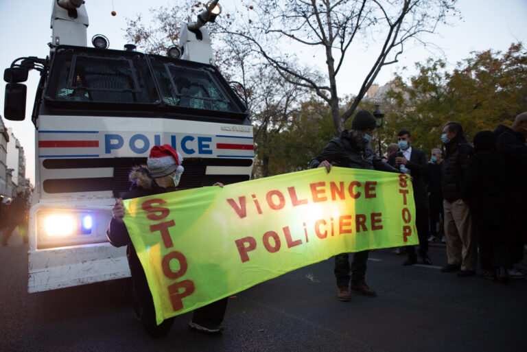 France, Paris, 2020-01-15. A l'appel de plusieurs organismes dont la Ligue des droits de l'Homme, une manifestation a li