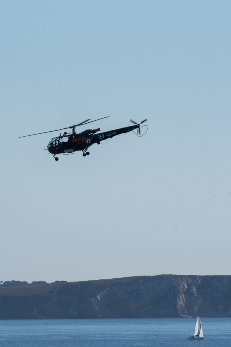 France, Brest, 2022-10-12. L'alouette III, helicoptere de la marine nationale depuis 60 ans, tire sa reference a la fin 