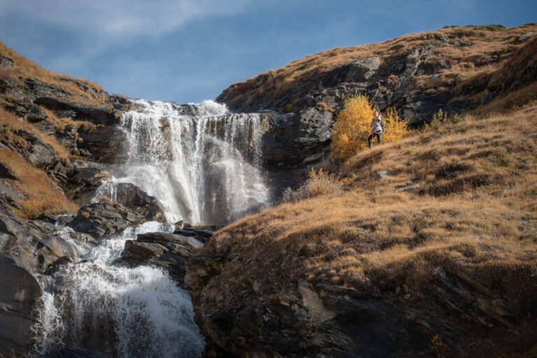 France, Bessans, 2019-10-27. La vallee de l'Averole en haute maurienne est une valee sauvage non loin du parc National d