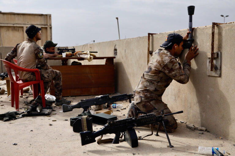 Irak, Mossoul, 2016-11-15. Irak, Mosul, 15-11-2016. Mossoul North East offensive with the Golden Division. Photograph by