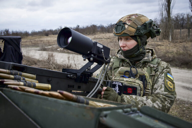 Ukraine, 2026-03-18. Ukraine, March 2026. The Witches of Bucha, Ukrainian fighters. Photo by Patrick Chauvel / Collectif