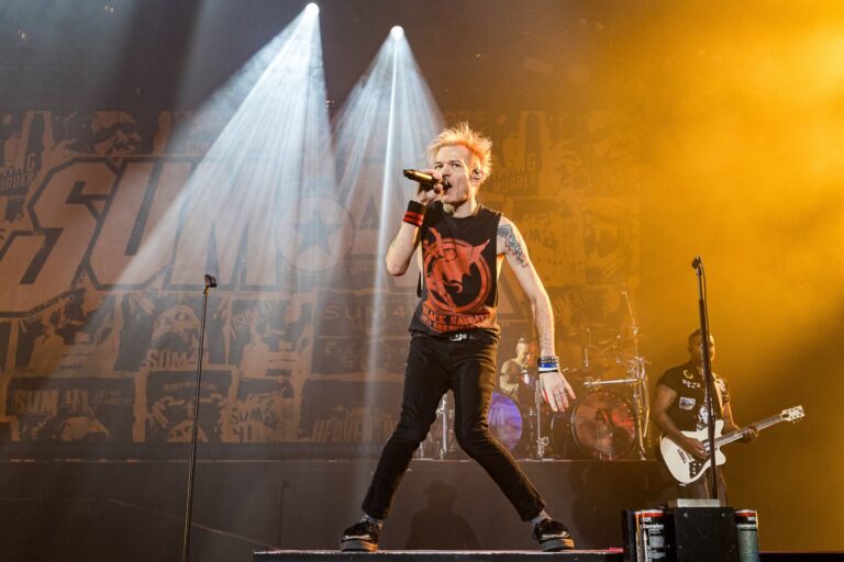 Canada, Quebec, 2025-01-25. Deryck Whibley, frontman of the band SUM 41 at Place Bell in Laval. The last concert of the 