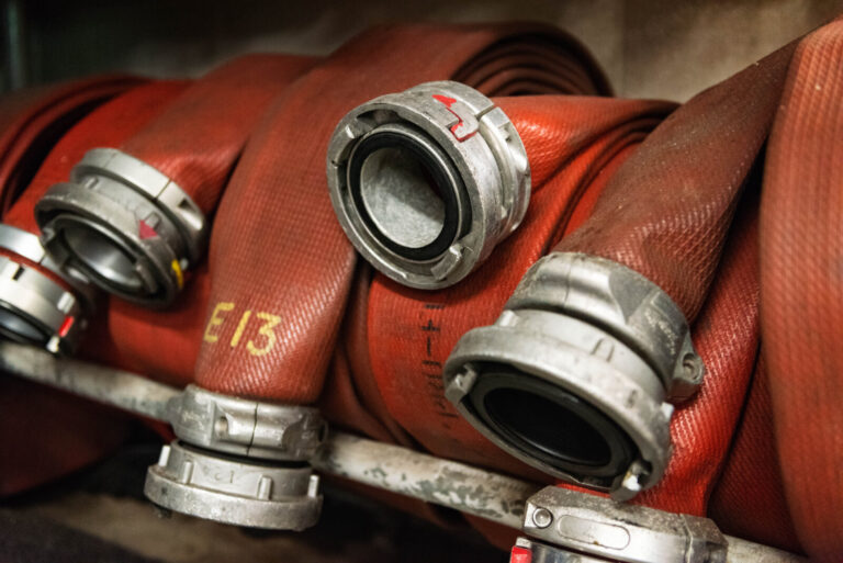 Etats Unis d'Amerique, Chicago, 2018-10-09. 09/10/2018 Chicago, Illinois, USA : Les lances a incendie, materiel techniqu