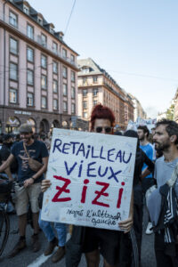 France, STRASBOURG, 2025-09-18. France, Strasbourg, 2025-09,18. Protest in Strasbourg against the government. Photograph