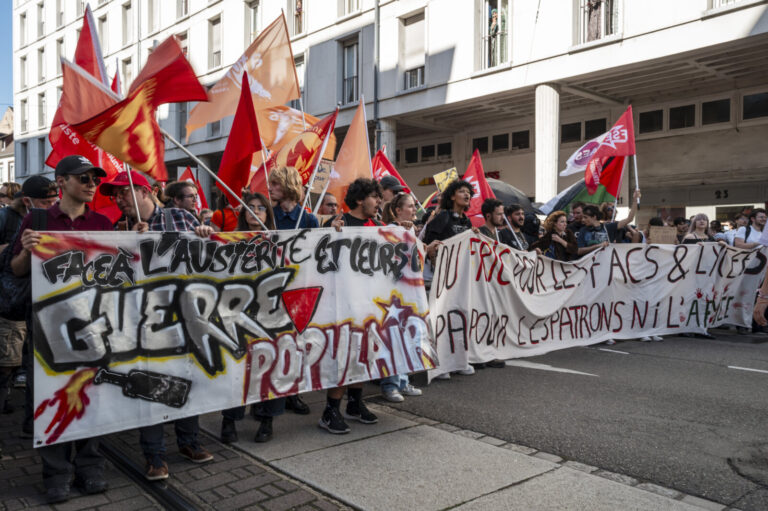 France, STRASBOURG, 2025-09-18. France, Strasbourg, 2025-09,18. Protest in Strasbourg against the government. Photograph