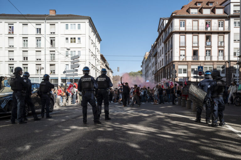 France, STRASBOURG, 2025-09-18. France, Strasbourg, 2025-09,18. Protest in Strasbourg against the government. Photograph