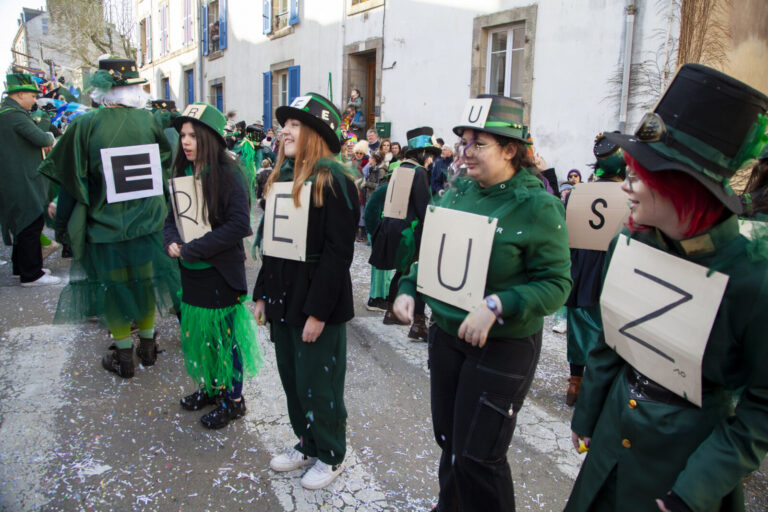 France, Douarnenez, 2025-03-02. A major event in Douarnenez, Les Gras has been taking place in the streets of the city e